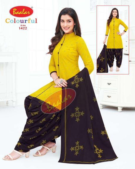 Baalar Colourful 14 Printed Cotton Casual Daily Wear Dress Material Collection